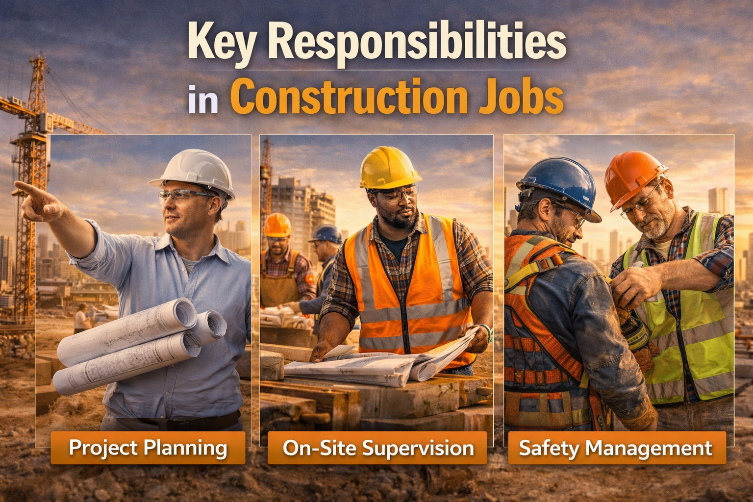 Key Responsibilities in Construction Jobs