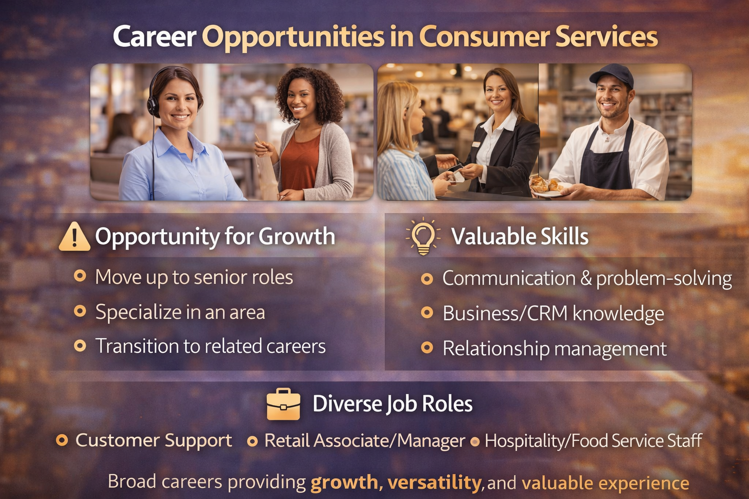 Career Opportunities in Consumer Services