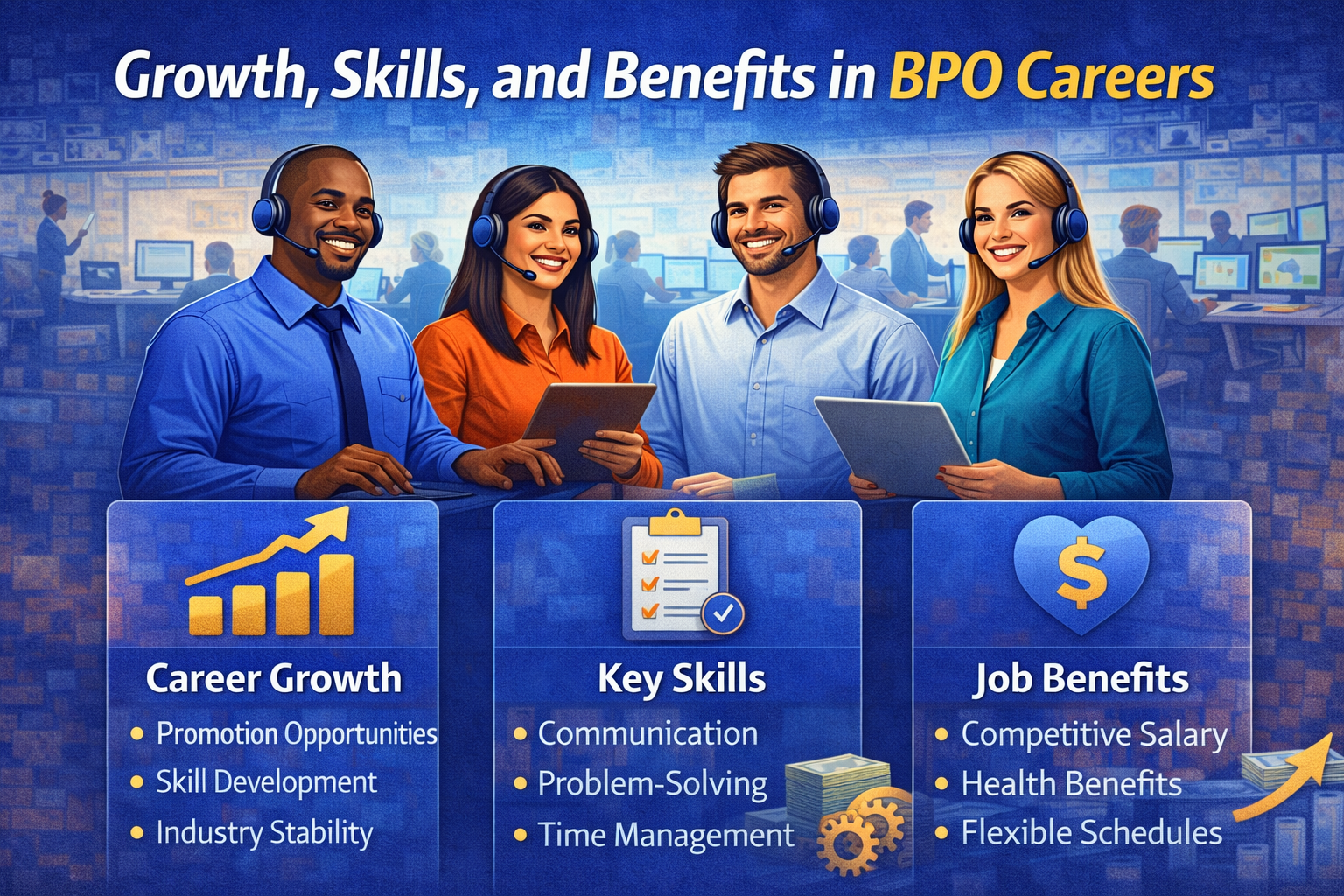 Growth, Skills, and Benefits in BPO Careers