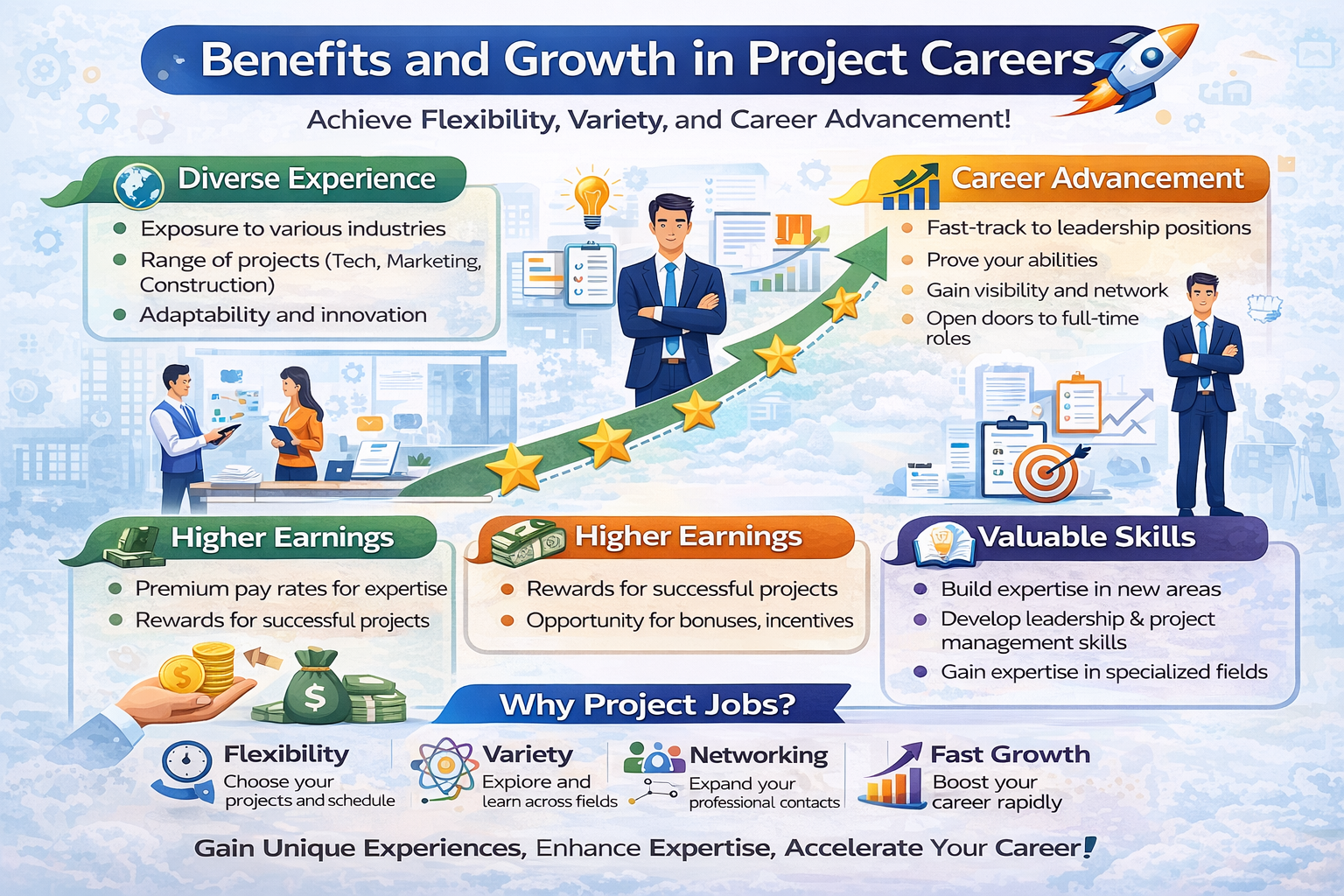 Benefits and Growth in Project Careers