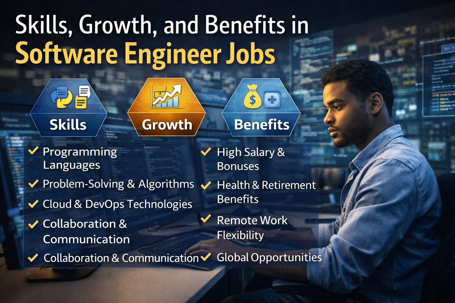 Skills, Growth, and Benefits in Software Engineer Jobs
